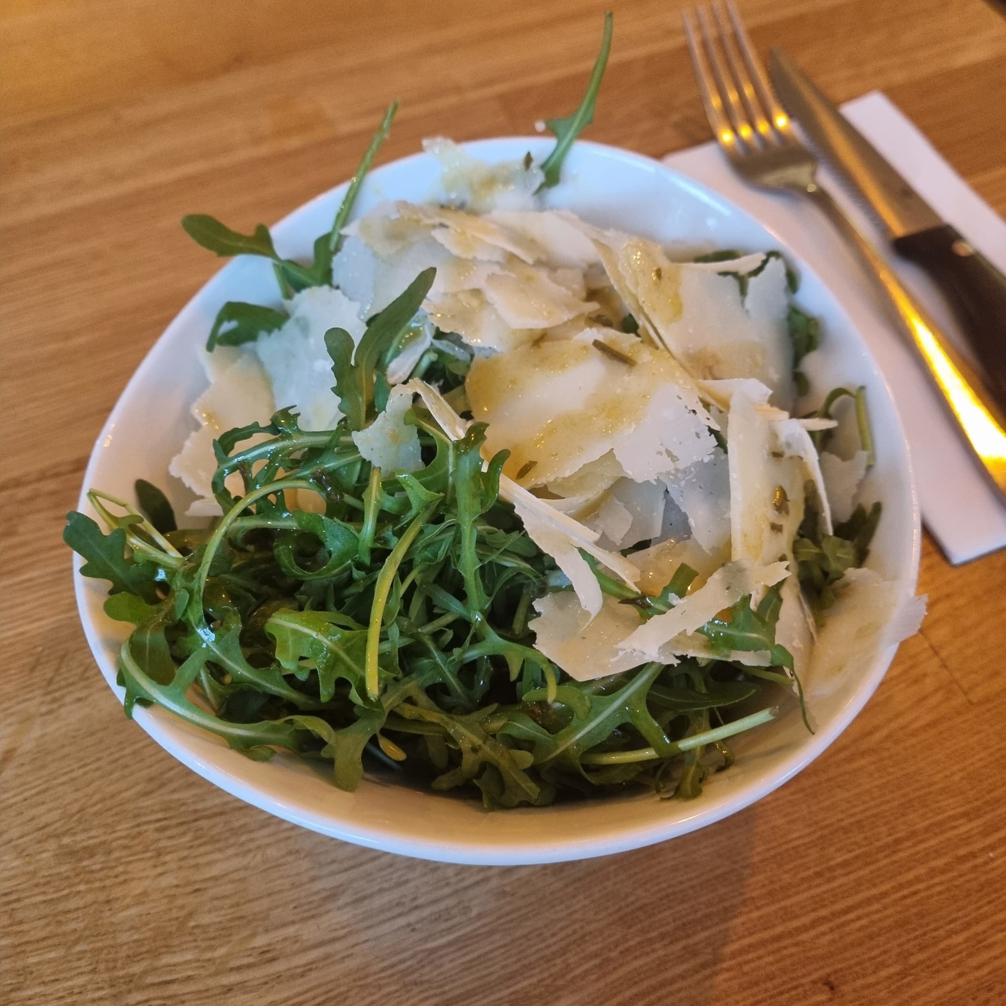 Salade roquette et Grana Padano